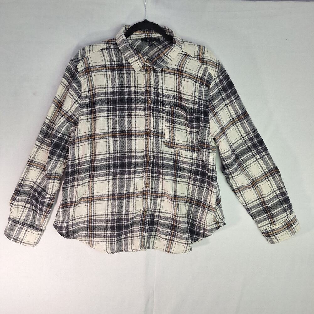 Love Tree Plaid Flannel Shirt Soft Broken In Grunge Cabincore Gorpcore